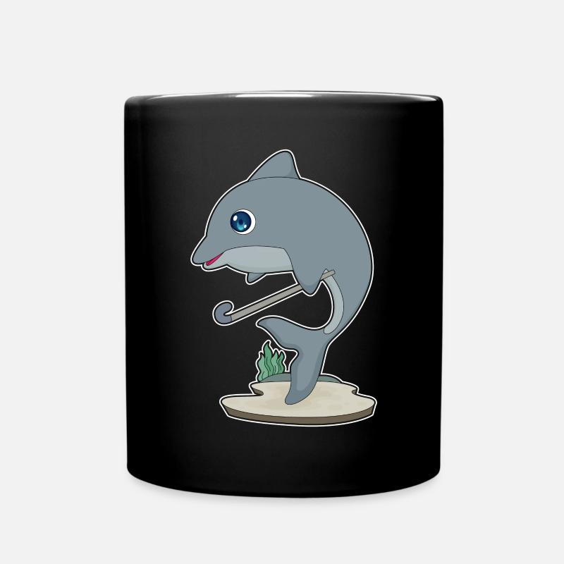 Delfin Feldhockey Hockeyschläger - Tasse einfarbig - Schwarz