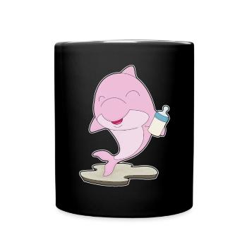 Dauphin Biberon Lait - Mug uni - noir - Devant