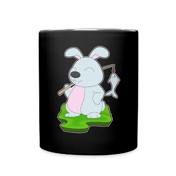 Pêche au poisson bunny Angler - Mug uni - noir - Devant
