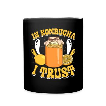 Kombucha Scoby fermented drinks - Tasse einfarbig - Schwarz - Vorne