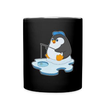 Canne à pêche Penguin Angler Canne à pêche - Mug uni - noir - Devant