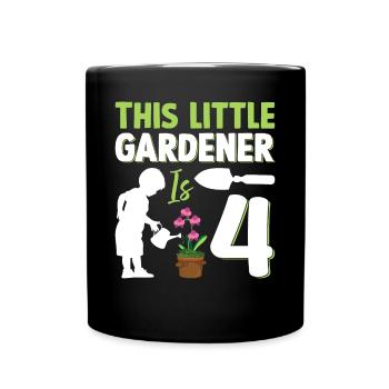 Hobby Jardinier Enfants Jardinage 4ème Anniversaire - Mug uni - noir - Devant