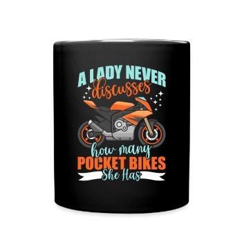 Pocketbike, Pocket Bike, moto - Mug uni - noir - Devant