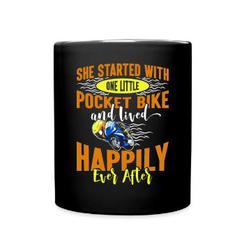 Pocketbike, Pocket Bike, moto - Mug uni - noir - Devant