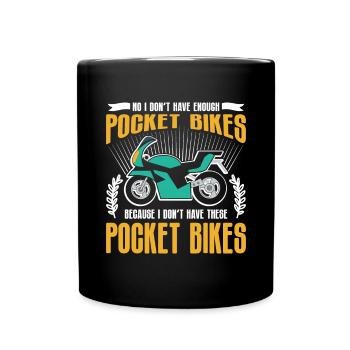 Pocketbike, Pocket Bike, moto - Mug uni - noir - Devant