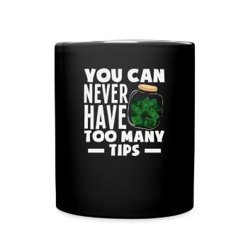 Lustiger Barkeeper Spruch Barkeeper Geschenk - Tasse einfarbig - Schwarz - Vorne