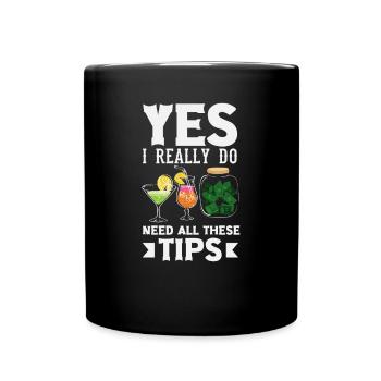 Funny Bartender Saying Bartender Gift - Full Colour Mug - black - Front