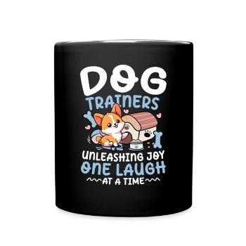 Dog trainers Unleashing Joy One Laugh At A Time - Full Colour Mug - black - Front