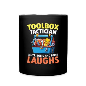 Toolbox Tactician Nuts Bolts and Belly Laughs - Tasse einfarbig - Schwarz - Vorne