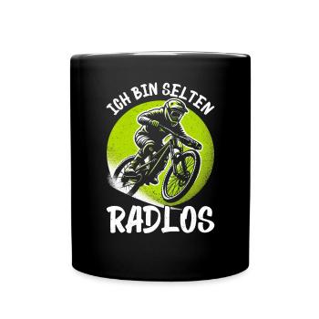 Mountain bikers, MTB lovers, cycling - Full Colour Mug - black - Front