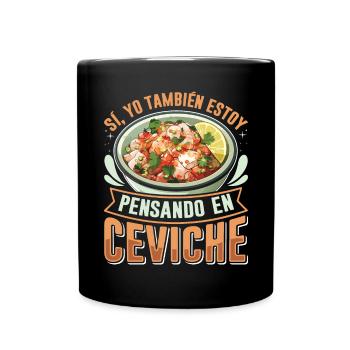 Seafood Peruvian Ceviche - Tasse einfarbig - Schwarz - Vorne