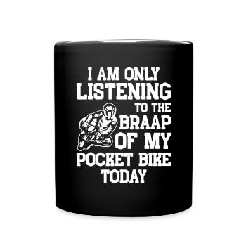 Pocketbike, Pocket Bike, moto - Mug uni - noir - Devant