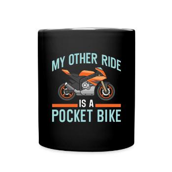 Pocketbike, Pocket Bike, moto - Mug uni - noir - Devant