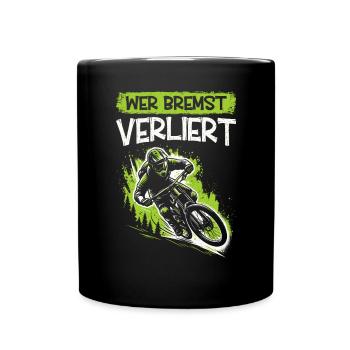 Mountain bikers, MTB lovers, cycling - Full Colour Mug - black - Front