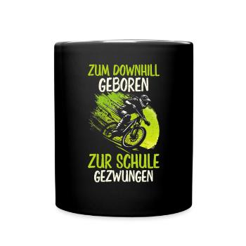 Mountain bikers, MTB lovers, cycling - Full Colour Mug - black - Front