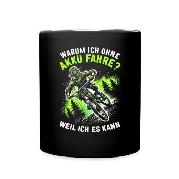 Mountain bikers, MTB lovers, cycling - Full Colour Mug - black - Front