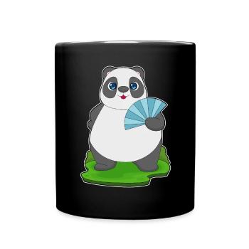 Ventilateur de poche Panda - Mug uni - noir - Devant