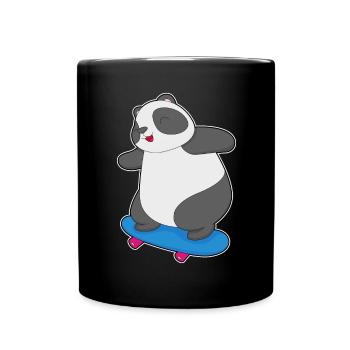 Panda Skater Skateboard - Mug uni - noir - Devant