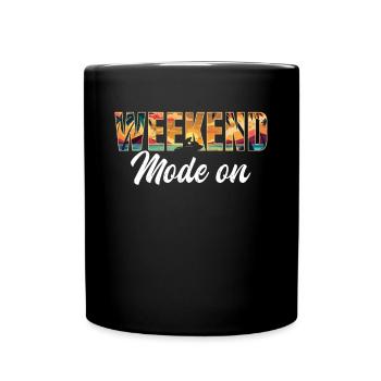 Jetski Weekend Mode On - Funny Jetski Jetskiing - Tasse einfarbig - Schwarz - Vorne