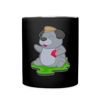 Dog Poker Poker Cards - Full Colour Mug - black - Front