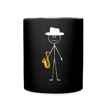 Saxophone Saxophone Guy - Full Colour Mug - black - Front