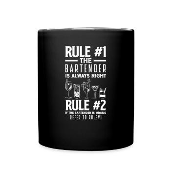 Funny Bartender Saying Bartender Gift - Full Colour Mug - black - Front