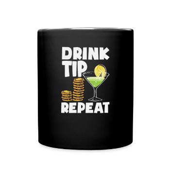 Lustiger Barkeeper Spruch Barkeeper Geschenk - Tasse einfarbig - Schwarz - Vorne