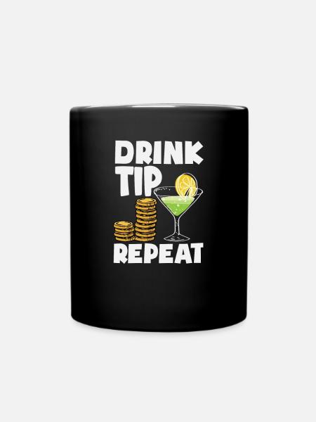 Lustiger Barkeeper Spruch Barkeeper Geschenk - Tasse einfarbig - Schwarz
