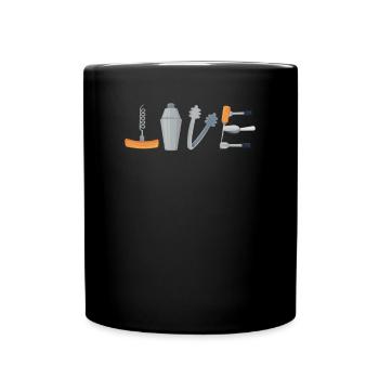 Lustiger Barkeeper Spruch Barkeeper Geschenk - Tasse einfarbig - Schwarz - Vorne