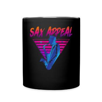 Saxophone Retro Vintage Sax Appeal - Full Colour Mug - black - Front
