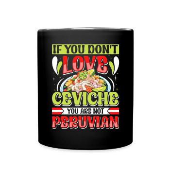 Seafood Peruvian Ceviche - Tasse einfarbig - Schwarz - Vorne