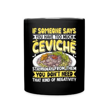 Seafood Peruvian Ceviche - Tasse einfarbig - Schwarz - Vorne