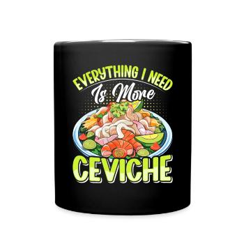 Seafood Peruvian Ceviche - Tasse einfarbig - Schwarz - Vorne