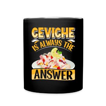 Seafood Peruvian Ceviche - Tasse einfarbig - Schwarz - Vorne