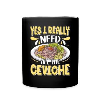 Seafood Peruvian Ceviche - Tasse einfarbig - Schwarz - Vorne
