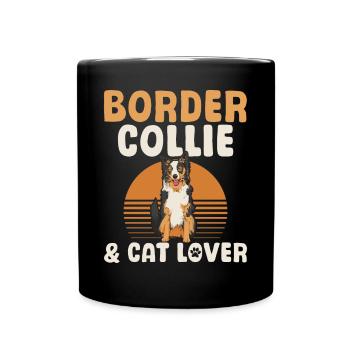 Border Collie & Cat Lover - Border Collie - Full Colour Mug - black - Front