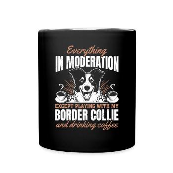 Border Collie Amoureux des chiens Border Collie Lover - Mug uni - noir - Devant