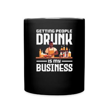 Lustiger Barkeeper Spruch Barkeeper Geschenk - Tasse einfarbig - Schwarz - Vorne