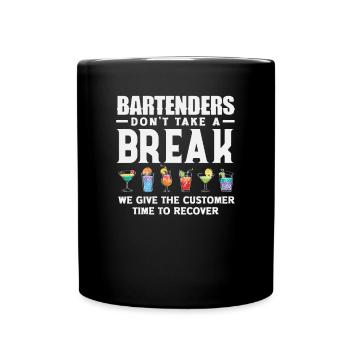 Lustiger Barkeeper Spruch Barkeeper Geschenk - Tasse einfarbig - Schwarz - Vorne