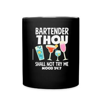 Barman drôle disant cadeau de barman - Mug uni - noir - Devant