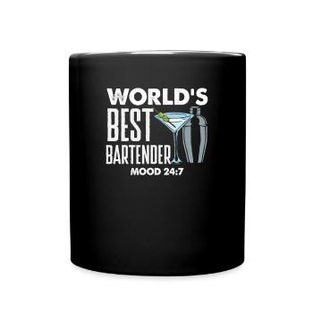 Lustiger Barkeeper Spruch Barkeeper Geschenk - Tasse einfarbig - Schwarz - Vorne
