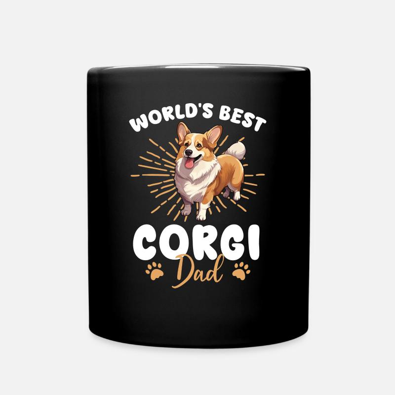 Welsh Corgi Pembroke Dog Corgi Dad - Full Colour Mug - black