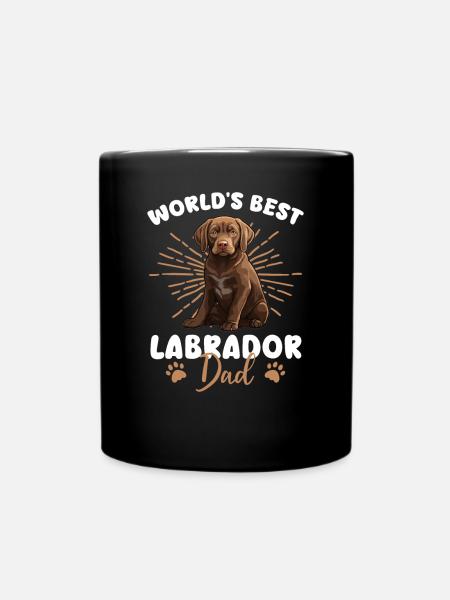 Labrador Retriver Groovy Labrador Dad - Tasse einfarbig - Schwarz