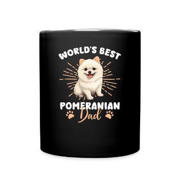 Zwergspitz Groovy Zwergspitz Dad - Tasse einfarbig - Schwarz - Vorne