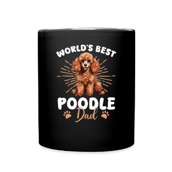 Caniche Chien Poddle Papa - Mug uni - noir - Devant