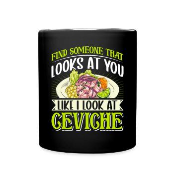 Seafood Peruvian Ceviche - Tasse einfarbig - Schwarz - Vorne