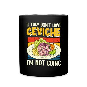 Seafood Peruvian Ceviche - Tasse einfarbig - Schwarz - Vorne