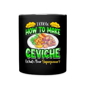 Seafood Peruvian Ceviche - Tasse einfarbig - Schwarz - Vorne