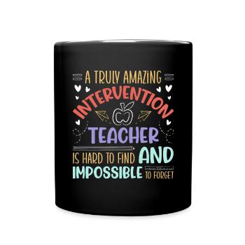 Enseignant d’intervention, Spécialiste de l’intervention - Mug uni - noir - Devant