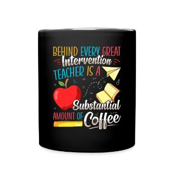 Enseignant d’intervention, Spécialiste de l’intervention - Mug uni - noir - Devant